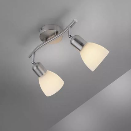 JUST LIGHT. 11952-55 - Точечный светильник KARO 2xE14/40W/230V матовый хром