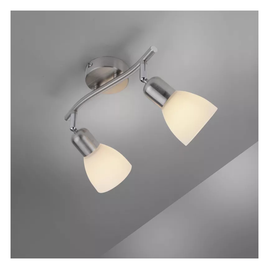 JUST LIGHT. 11952-55 - Точечный светильник KARO 2xE14/40W/230V матовый хром