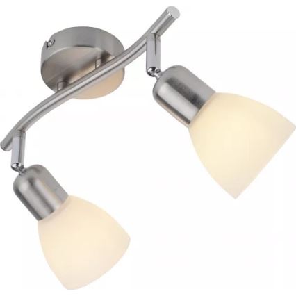 JUST LIGHT. 11952-55 - Точечный светильник KARO 2xE14/40W/230V матовый хром