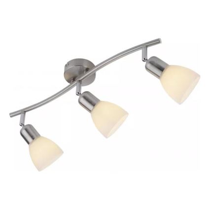 JUST LIGHT. 11953-55 - Точечный светильник KARO 3xE14/40W/230V матовый хром