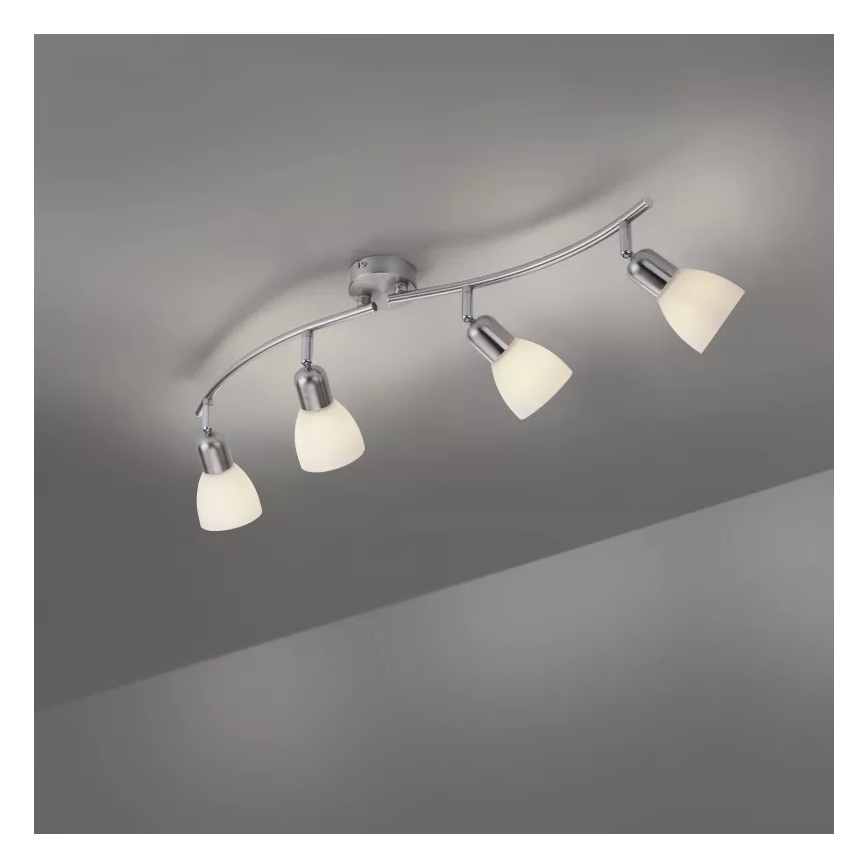 JUST LIGHT. 11954-55 - Точечный светильник KARO 4xE14/40W/230V матовый хром