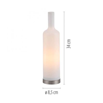 JUST LIGHT. 14006-16 - Настільна лампа BOTTLE 1xE14/25W/230V біла