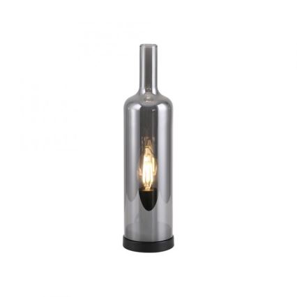 JUST LIGHT. 14006-25 - Настільна лампа BOTTLE 1xE14/25W/230V чорна/димчаста