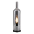 JUST LIGHT. 14006-25 - Настольная лампа BOTTLE 1xE14/25W/230V чёрная/дымчатая