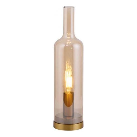 JUST LIGHT. 14006-27 - Настольная лампа BOTTLE 1xE14/25W/230V бежевая/дымчатая