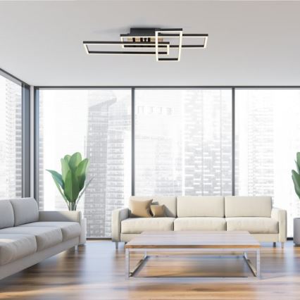 JUST LIGHT. 14051-79 - LED стельовий світильник AKUSTIKA LED/20,5W/230V дуб/чорний