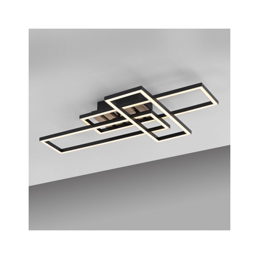 JUST LIGHT. 14051-79 - LED стельовий світильник AKUSTIKA LED/20,5W/230V дуб/чорний