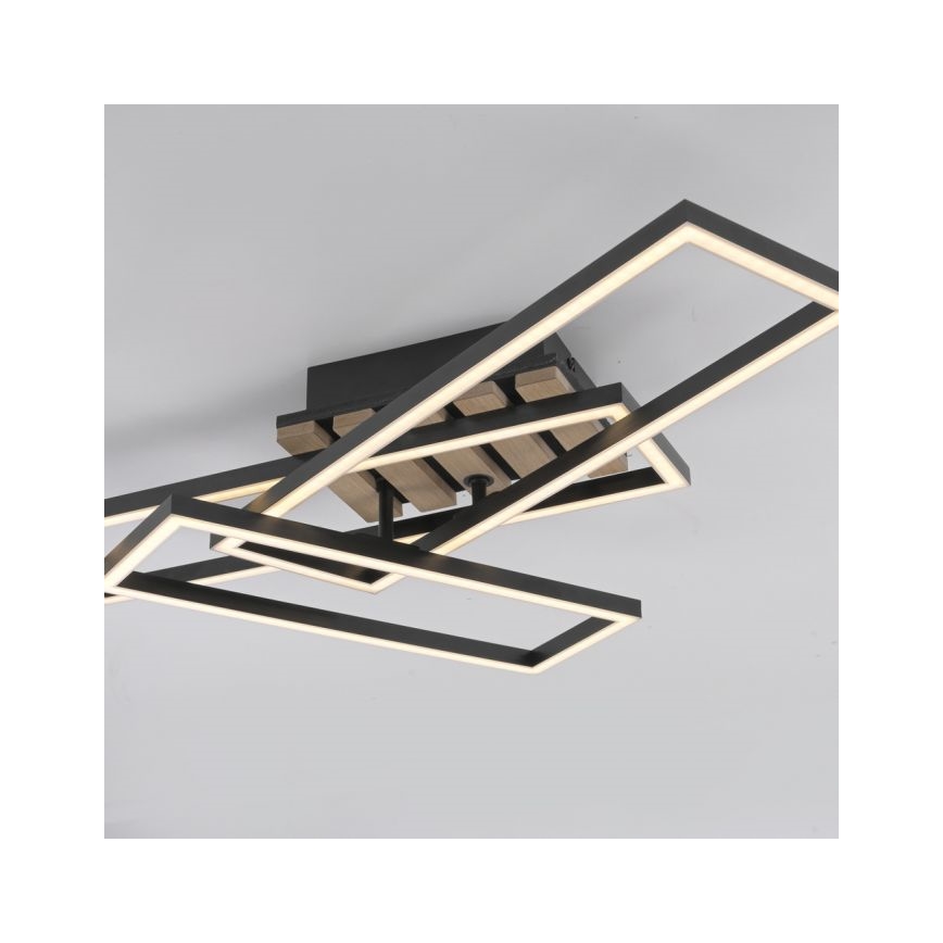 JUST LIGHT. 14051-79 - LED стельовий світильник AKUSTIKA LED/20,5W/230V дуб/чорний