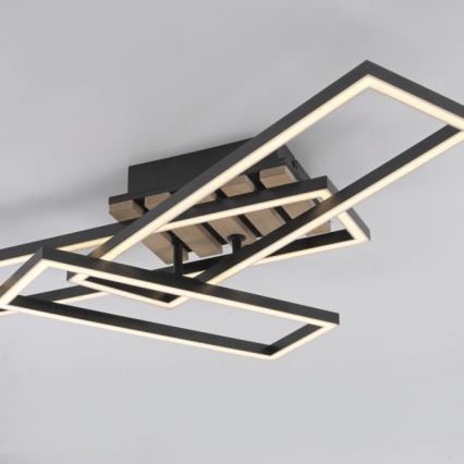JUST LIGHT. 14051-79 - LED стельовий світильник AKUSTIKA LED/20,5W/230V дуб/чорний