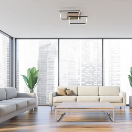 JUST LIGHT. 14053-79 - LED потолочный светильник AKUSTIKA LED/15W/230V дуб/чёрный