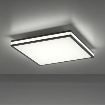 JUST LIGHT. 14110-18 - Стельовий RGBW-світильник з регулюванням яскравості MARIO BLACK LED/19,5W/230V 2700-5000K + пульт дистанційного керування