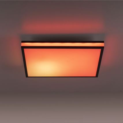 JUST LIGHT. 14110-18 - Светодиодный потолочный RGBW-светильник с регулированием яркости MARIO BLACK LED/19,5W/230V 2700-5000K + дистанционное управление