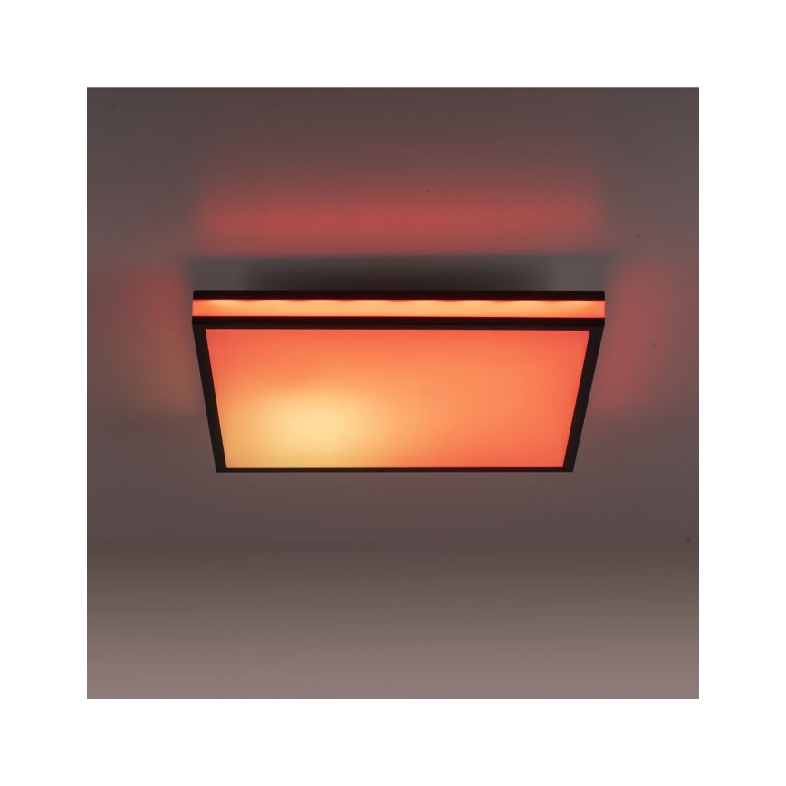 JUST LIGHT. 14110-18 - Светодиодный потолочный RGBW-светильник с регулированием яркости MARIO BLACK LED/19,5W/230V 2700-5000K + дистанционное управление