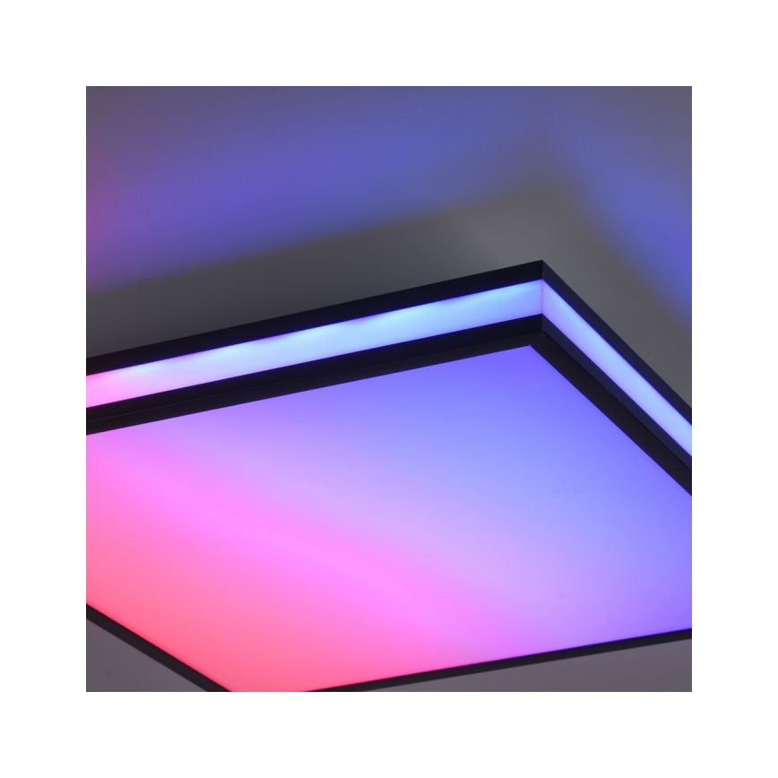 JUST LIGHT. 14110-18 - Светодиодный потолочный RGBW-светильник с регулированием яркости MARIO BLACK LED/19,5W/230V 2700-5000K + дистанционное управление