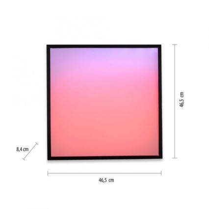 JUST LIGHT. 14110-18 - Светодиодный потолочный RGBW-светильник с регулированием яркости MARIO BLACK LED/19,5W/230V 2700-5000K + дистанционное управление