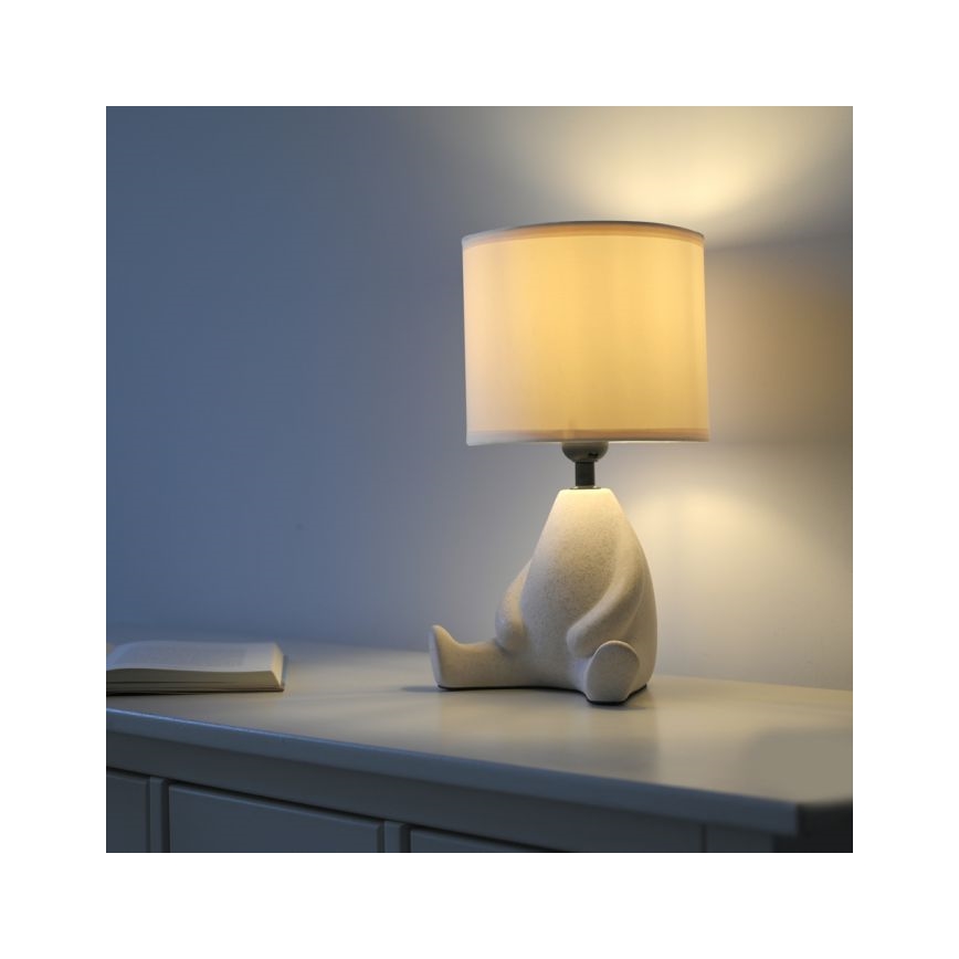 JUST LIGHT. 14190-39 - Елегантна настільна лампа TED, 1xE27/25W/230V, бежевого кольору