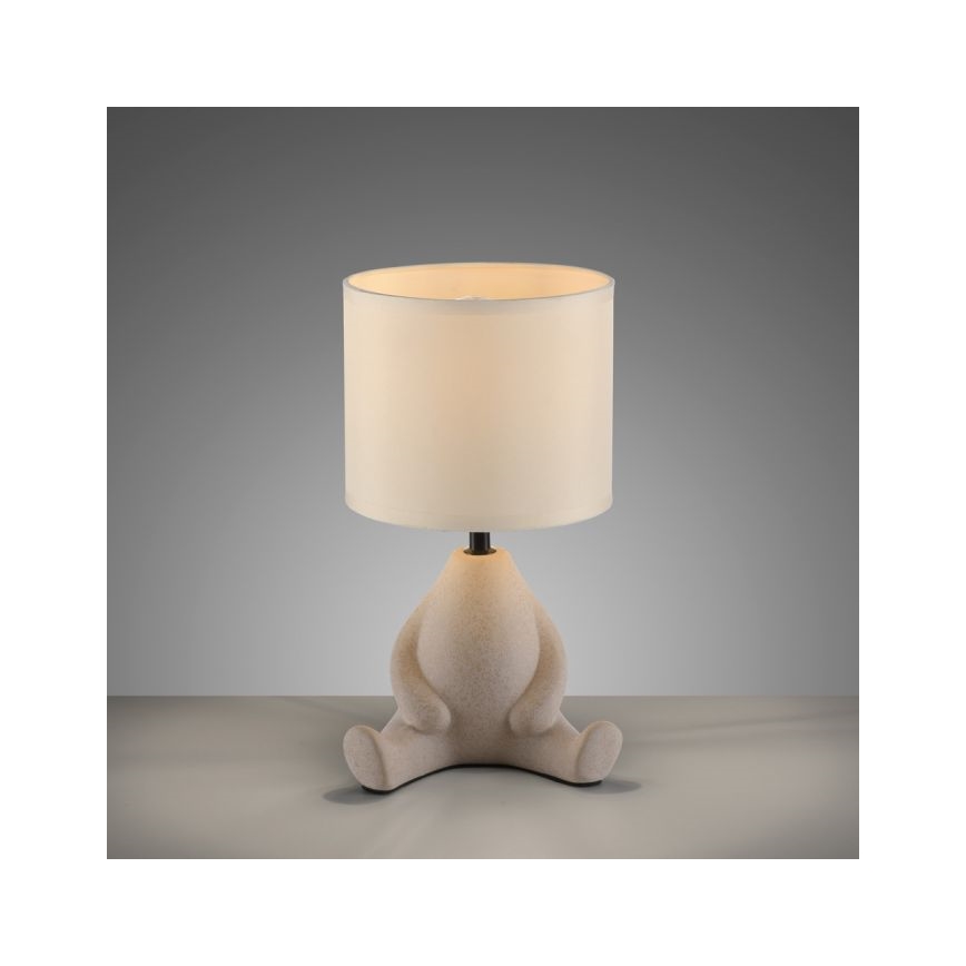 JUST LIGHT. 14190-39 - Елегантна настільна лампа TED, 1xE27/25W/230V, бежевого кольору