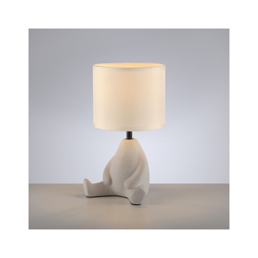 JUST LIGHT. 14190-39 - Елегантна настільна лампа TED, 1xE27/25W/230V, бежевого кольору