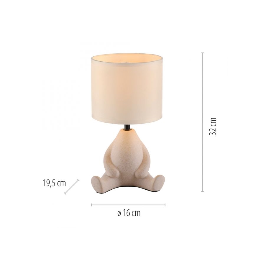 JUST LIGHT. 14190-39 - Настольная лампа TED 1xE27/25W/230V бежевый