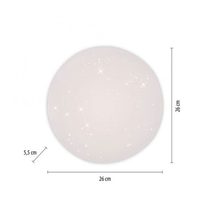 JUST LIGHT. 14275-16 - Стельовий LED світильник URANUS LED/10W/230V діаметр 26 см білий
