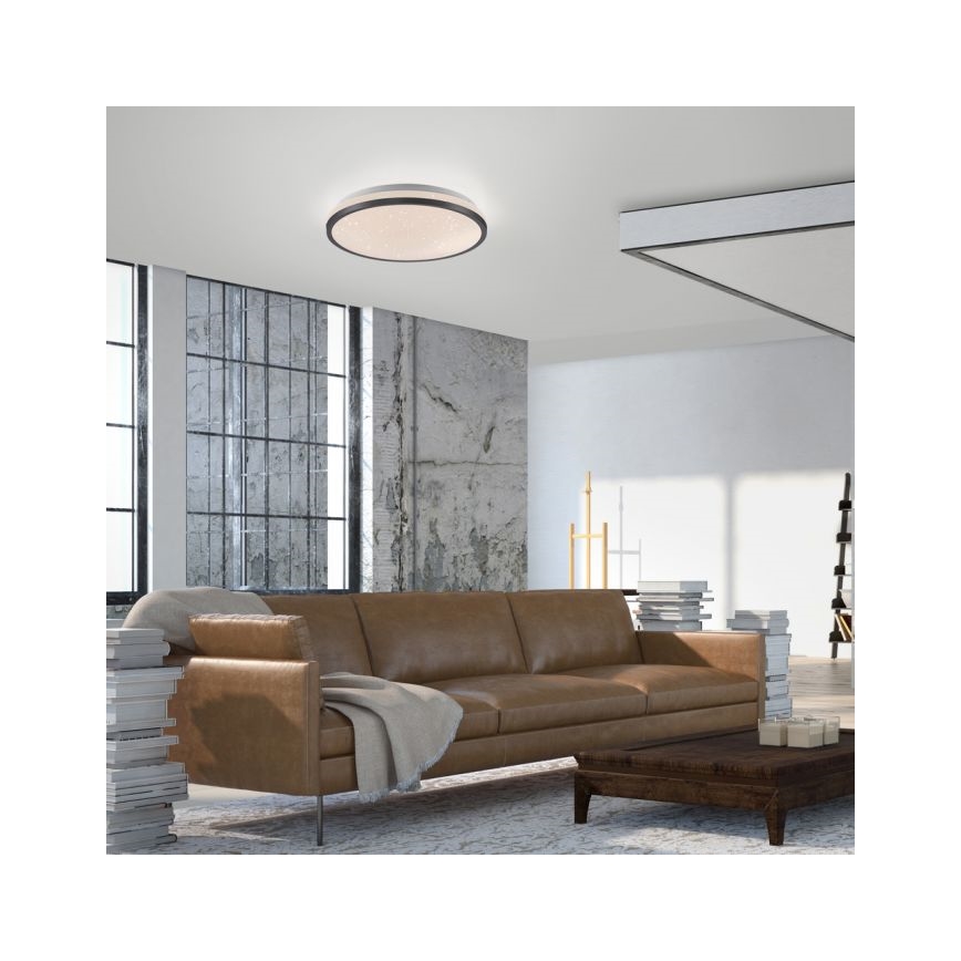 JUST LIGHT. 14293-18 - Светодиодный потолочный светильник с регулированием яркости KYLE LED/10W/230V диаметр 28 см черный