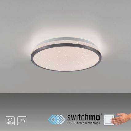 JUST LIGHT. 14293-18 - Светодиодный потолочный светильник с регулированием яркости KYLE LED/10W/230V диаметр 28 см черный