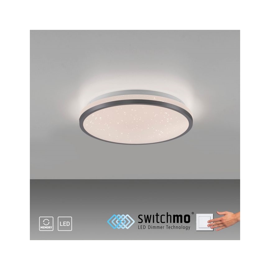 JUST LIGHT. 14293-18 - Светодиодный потолочный светильник с регулированием яркости KYLE LED/10W/230V диаметр 28 см черный