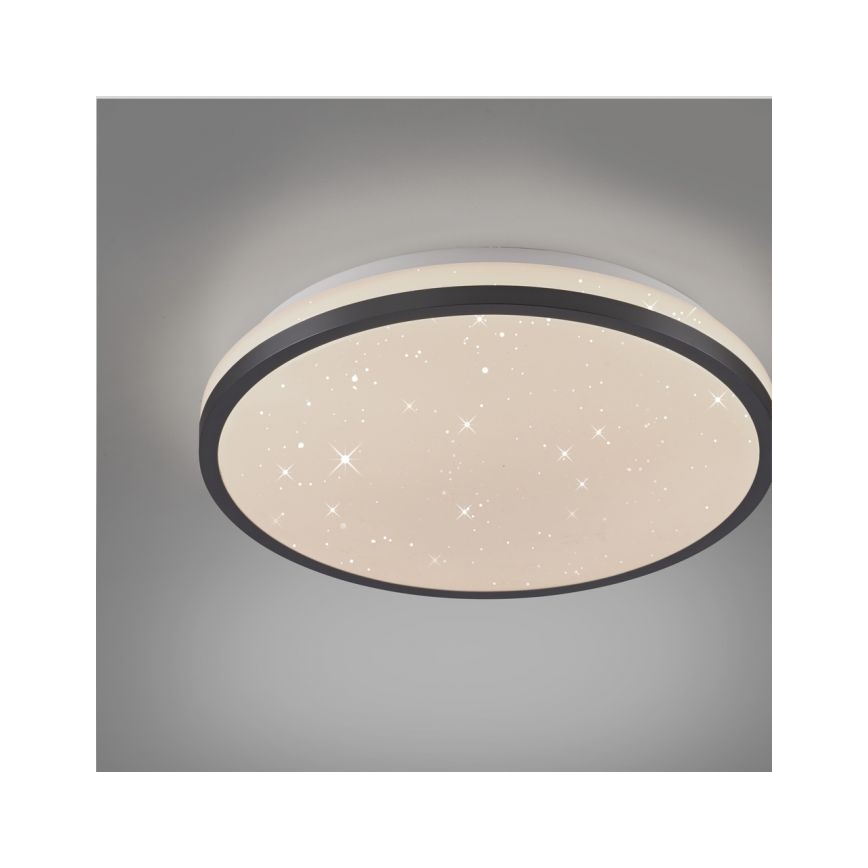 JUST LIGHT. 14293-18 - Светодиодный потолочный светильник с регулированием яркости KYLE LED/10W/230V диаметр 28 см черный