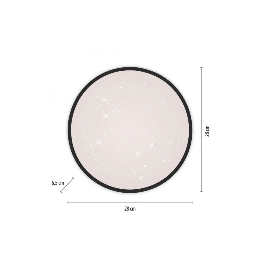 JUST LIGHT. 14293-18 - Світлодіодний стельовий світильник з регулюванням яскравості KYLE LED/10W/230V діаметр 28 см чорний