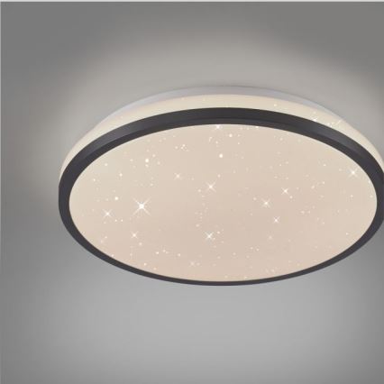 JUST LIGHT. 14293-18 - Світлодіодний стельовий світильник з регулюванням яскравості KYLE LED/10W/230V діаметр 28 см чорний