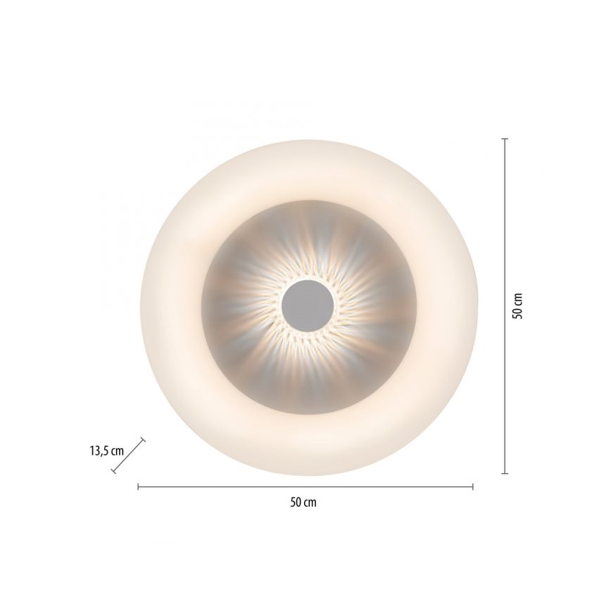 JUST LIGHT. 14383-16 - Светодиодный потолочный светильник с регулированием яркости VERTIGO LED/26W/230V 2700-5000K белый + дистанционное управление