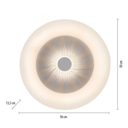 JUST LIGHT. 14383-16 - Світлодіодний стельовий світильник з регулюванням яскравості VERTIGO LED/26W/230V 2700-5000K білий + пульт дистанційного керування