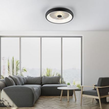 JUST LIGHT. 14384-18 - Светодиодный потолочный светильник с регулированием яркости VERTIGO LED/29W/230V 2700-5000K черный + дистанционное управление