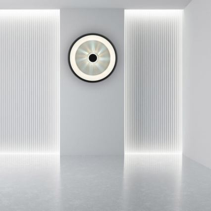 JUST LIGHT. 14384-18 - Светодиодный потолочный светильник с регулированием яркости VERTIGO LED/29W/230V 2700-5000K черный + дистанционное управление