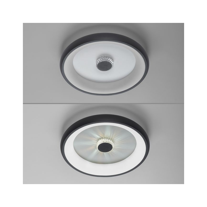 JUST LIGHT. 14384-18 - Светодиодный потолочный светильник с регулированием яркости VERTIGO LED/29W/230V 2700-5000K черный + дистанционное управление