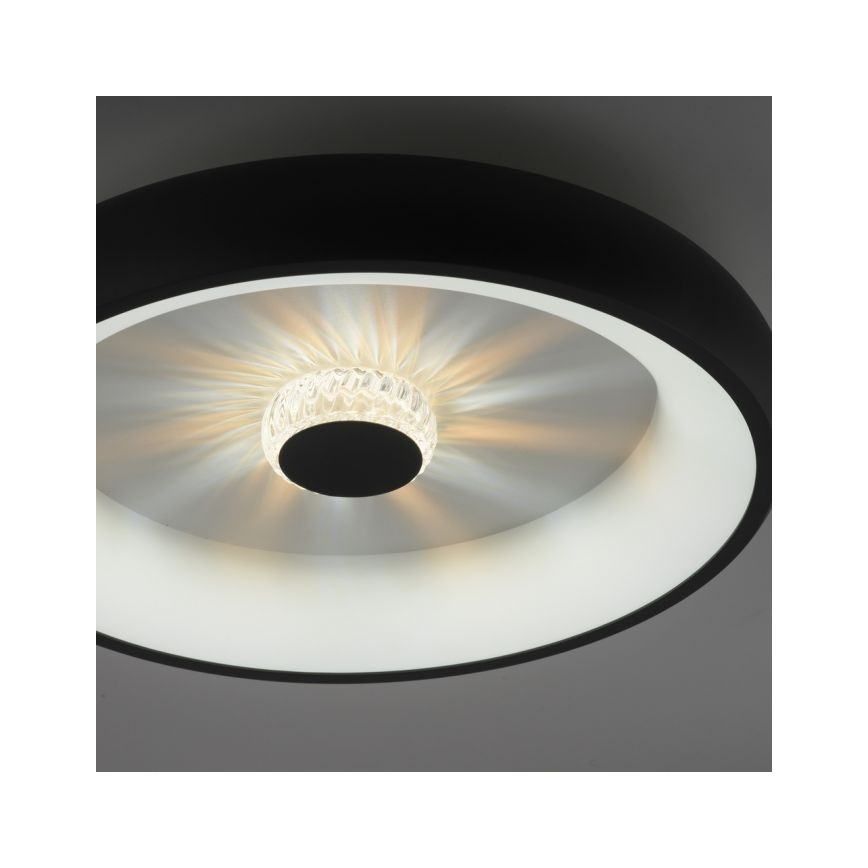 JUST LIGHT. 14384-18 - Светодиодный потолочный светильник с регулированием яркости VERTIGO LED/29W/230V 2700-5000K черный + дистанционное управление