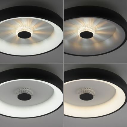 JUST LIGHT. 14384-18 - Світлодіодний стельовий світильник з регулюванням яскравості VERTIGO LED/29W/230V 2700-5000K чорний + пульт дистанційного керування