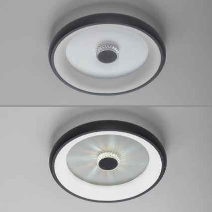 JUST LIGHT. 14384-18 - Світлодіодний стельовий світильник з регулюванням яскравості VERTIGO LED/29W/230V 2700-5000K чорний + пульт дистанційного керування