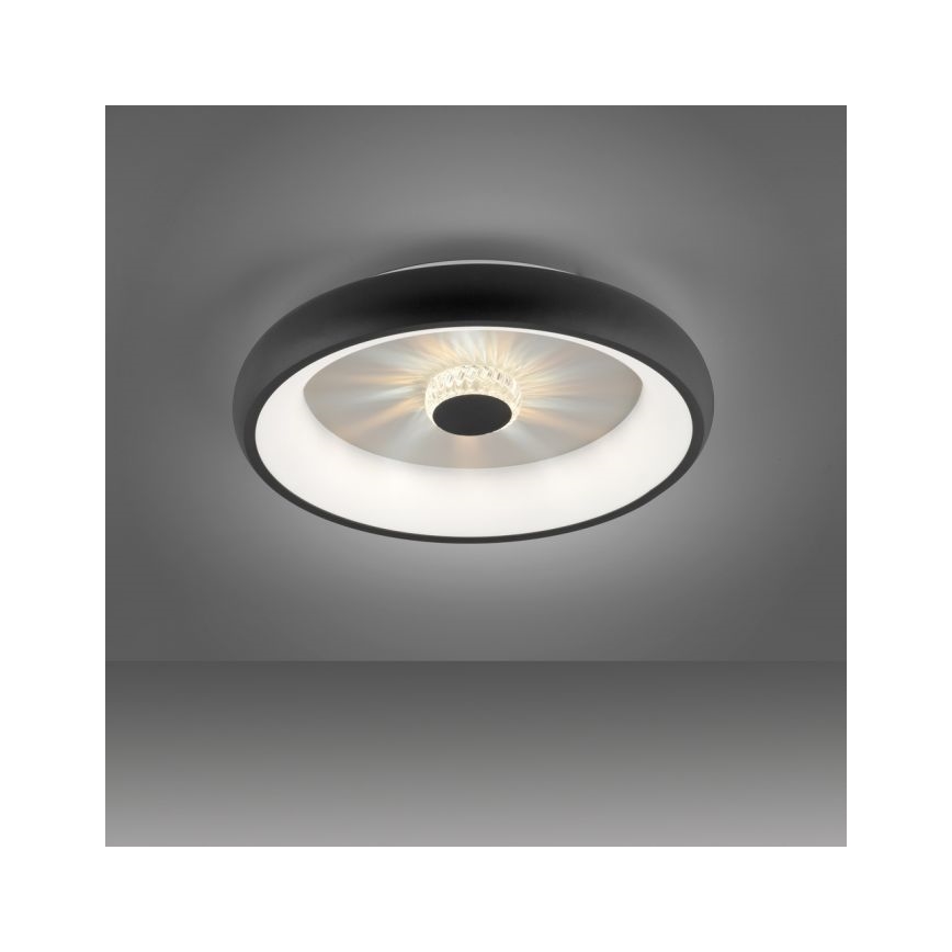 JUST LIGHT. 14384-18 - Світлодіодний стельовий світильник з регулюванням яскравості VERTIGO LED/29W/230V 2700-5000K чорний + пульт дистанційного керування