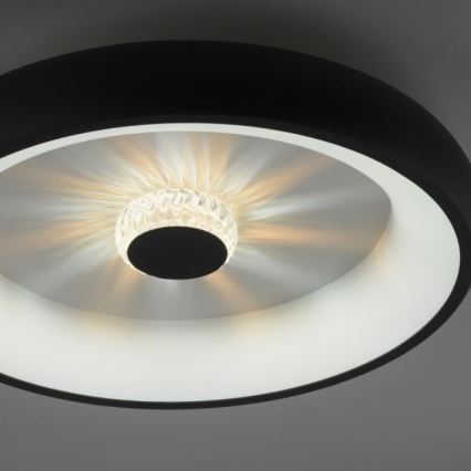 JUST LIGHT. 14384-18 - Світлодіодний стельовий світильник з регулюванням яскравості VERTIGO LED/29W/230V 2700-5000K чорний + пульт дистанційного керування