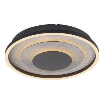 JUST LIGHT. 14409-21 - LED стельовий світильник GLITTY LED/22W/230V діаметр 40 см чорний