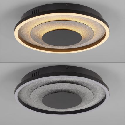 JUST LIGHT. 14409-21 - LED стельовий світильник GLITTY LED/22W/230V діаметр 40 см чорний
