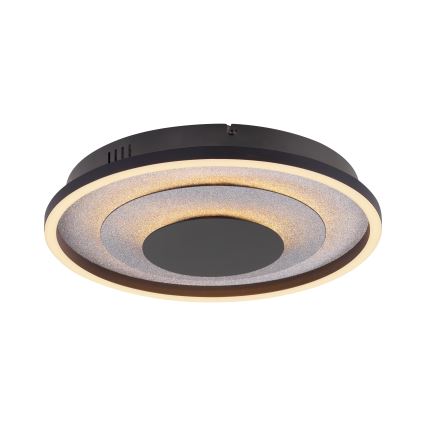 JUST LIGHT. 14409-21 - LED стельовий світильник GLITTY LED/22W/230V діаметр 40 см чорний