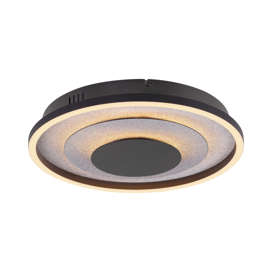 JUST LIGHT. 14409-21 - LED стельовий світильник GLITTY LED/22W/230V діаметр 40 см чорний