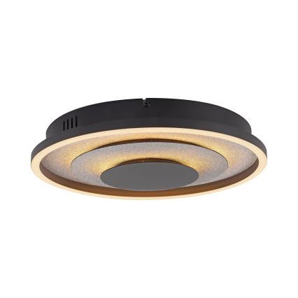 JUST LIGHT. 14409-21 - LED стельовий світильник GLITTY LED/22W/230V діаметр 40 см чорний