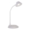 JUST LIGHT. 14414-16 - LED Диммована гнучка сенсорна настільна лампа з бездротовою зарядкою PUCKI LED/4,5W/230V біла