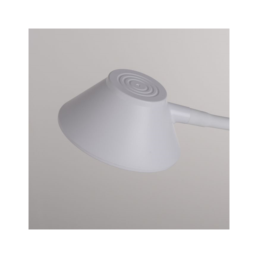 JUST LIGHT. 14414-16 - LED Диммована гнучка сенсорна настільна лампа з бездротовою зарядкою PUCKI LED/4,5W/230V біла
