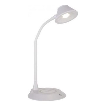 JUST LIGHT. 14414-16 - Светодиодная настольная лампа с затемнением и гибким сенсорным управлением, беспроводная зарядка PUCKI LED/4,5W/230V белая