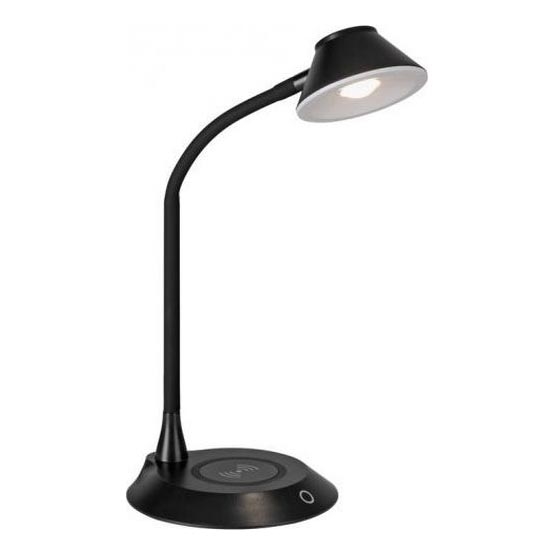 JUST LIGHT. 14414-18 - Настольная лампа с регулировкой яркости и беспроводной зарядкой PUCKI LED/4,5W/230V черная