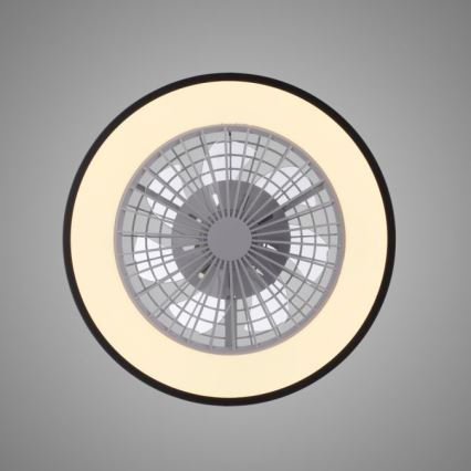 JUST LIGHT. 14447-18 - Светодиодный потолочный RGBW-вентилятор с регулированием яркости со светильником LENO LED/44W/230V 3000-6500K диаметр 48,6 см белый + дистанционное управление